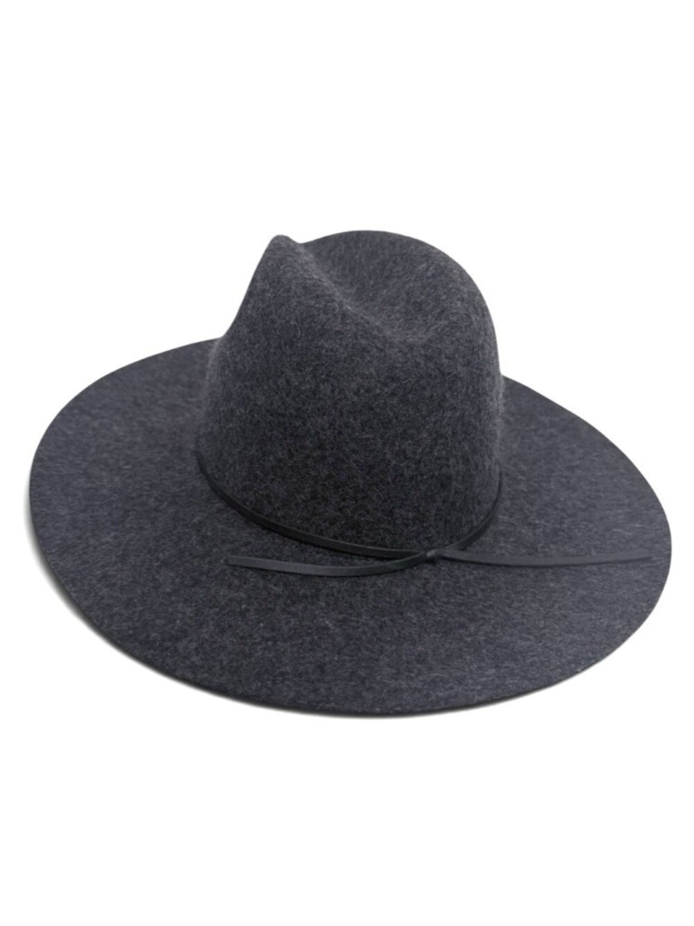 Banana Republic Wool Wide Brim Fedora Hat Gray/Charcoal Solid Size S/M